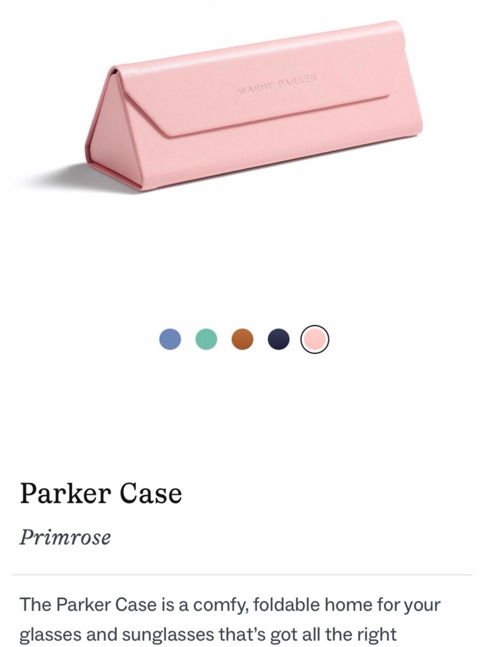 *NWOT* Warby Parker Parker Case